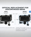 Image showing 1.6 GPF Pressure Assisted Flush System Complete Kit With Flush Control And Handle Assembly For Official Replacement Of B8106 And B8100, featuring standard and compact models for various tank fittings.