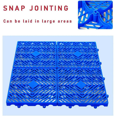 Plastic Pallet Storage Grid Pad Waterproof And Lightweight Nestable Floor Pallets HDPE Breathable Grids For Garage Supermarket Basement Two Pack 15.7x15.7x2 Inches