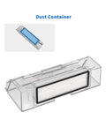 Premium Replacement Dust Box Filter For Xiaomi Robot Vacuum, clear plastic housing with HEPA filter, easy installation.