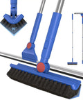 2 In 1 Floor Cleaning System With V Shaped Scrub Brush And Foam Squeegee for tiles marble glass bathrooms kitchens