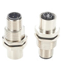 Bulkhead M12 D Code 4 Pin Male To Female Connector IP67 Shielded Wall Pass Thru Panel Mount Socket for Ethernet Cat5 EtherCAT PLC