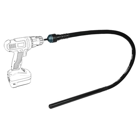 Cordless Concrete Vibrator Drill Powered Vibrating Tool for Fast, Smooth Pours, 5 Foot Reach, 5 Sixteenth Inch Shaft Fits