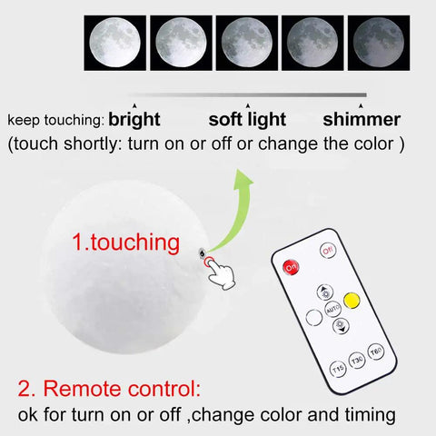 Engraved 3D Moon Lamp With RGB Lights To My Wife Dope Gift From Husband 5.9 Inch Moon Light touch control and remote options