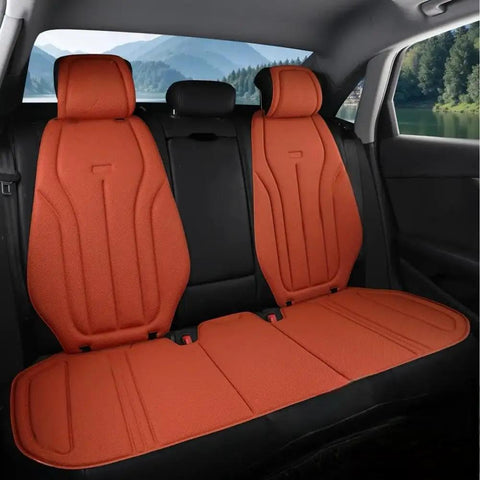 Breathable Car Seat Cushions Full Set With Seaweed Fiber Backrest And Headrest Covers Featuring Solid Non Slip Silicone Base And Airbag Safe Design To Crush Summer Heat And Keep Your Daily Drive Fresh