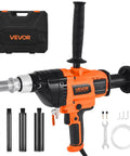 Diamond Core Drill For Concrete And Stone, 0.8 To 6.3 Inch Hole Diameter, 2000W Beast Power, Heavy Duty Handheld Core Drill With Wet And Dry Capability, 0 To 1800 RPM Variable Speed, 1 Quarter To 7 UNC Output Shaft, Includes Four Drill Bits with accessories