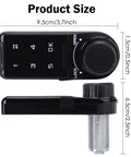 Heavy Duty Electronic Cabinet Deadbolt Lock Featuring Touch Password Keyless Entry showing keypad and latch dimensions.