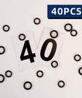40 Pack Power Pressure Washer O Rings Set for One Quarter and Three Eighths Quick Couplers Rubber High Temp Easy Install Black Pro Grade Heavy Duty Seal Kit for Tough Leak Free Washes, 40pcs o-rings