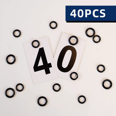 40 Pack Power Pressure Washer O Rings Set for One Quarter and Three Eighths Quick Couplers Rubber High Temp Easy Install Black Pro Grade Heavy Duty Seal Kit for Tough Leak Free Washes, 40pcs o-rings