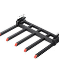 Clamp On Debris Forks For 48 Inch Bucket With 5 Fork Tines And Stabilizer Bar Heavy Duty Pallet Attachments Built To Haul 2500 Lbs