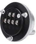 Back view of Hand Wheel Encoder Kit 5V Manual Pulse Generator for CNC Machines, showing connection terminals and sleek metal design.