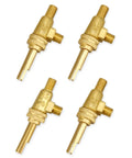 Four Piece Gas Burner Valve Fits JTRH-2FHT JTRH-36B JTRH-36B-36C JTRH-36GT Plus JB JMSS-05-T-60 and Other JTRH JMSS Series Replacements 4418500200 Horizontal Split Valve 1/8 Inch MPT to 3/8-27 brass 4-pack