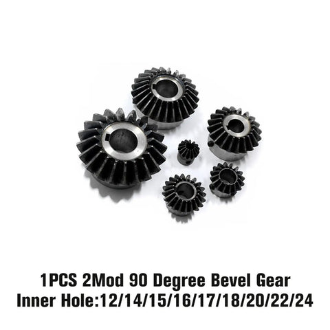 Beefed-Up Bevel Gear Set 90 Degree 2 Module 20T 25T 30T With Keyway 12mm Bore Carbon Steel Pinion