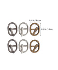 150 Pcs Miniature Alloy Buckles for Doll Clothes and DIY Projects, showcasing silver, gunmetal, and antique brass finishes
