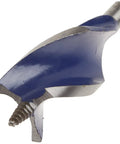 Top Rated Tri Flute Wood Drill Bit For Knocking Out Clean Holes Fast Through Lumber Builds With A Sturdy Hex Shank That Locks Tight In Any Quick Change Chuck close-up showing the sharp edges and screw tip.