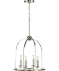 Three Light Polished Chrome Coastal Pendant Light With Clear Glass Shades For Entryways And Kitchen Islands showing curved arms