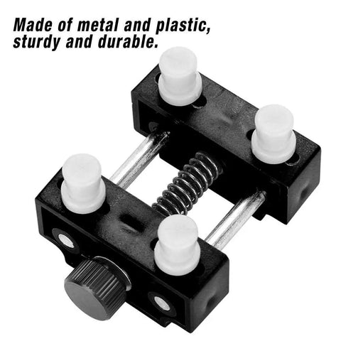 Handy Adjustable Watch Case Holder Vise For Wristwatch Repair, Metal Open Case Tool With Four Removable Pins, Non Slip Grips, Portable
