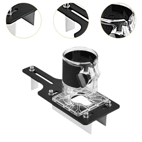 2 In 1 Invisible Fastener Slotting Bracket For Cabinet Furniture Assembly And Wood Router Base Mortising Jig, Heavy Duty Aluminum Alloy Construction, DIY Friendly