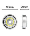 Front and side view of SHF 20 III Strain Wave Gear Reducer For Automation with 90mm diameter and 29mm thickness.