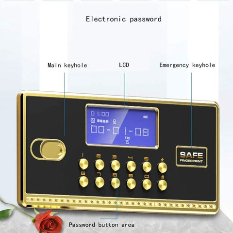 Heavy Duty Electronic Key Lock Safe Box With Built In Alarm 32Mm Lock 35 By 25 By 25 Cm Safebox For Home Or Office Protect Cash Jewelry And Valuables With Fast Access Durable Steel Construction 90 Day Warranty digital keypad and display