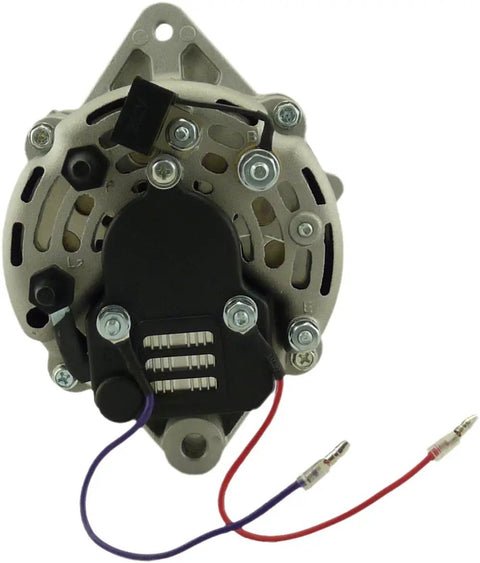 Rear view of SAE J1171 Marine Certified Alternator for Cummins Mercruiser Mando Marine Engines with wiring visible.
