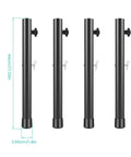 Four Piece Top Tier Folding Table Leg Extenders With Adjustable Heights From Three To Thirteen Inches Crafted From Solid Rust Proof Steel.