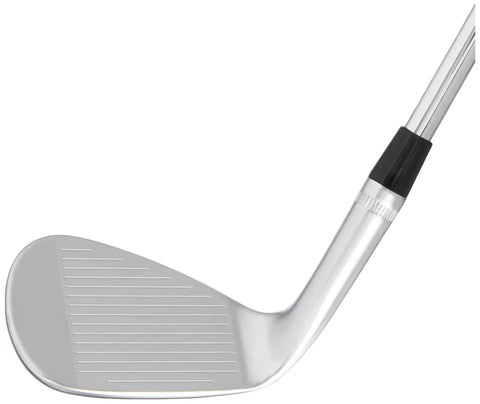 Md5 Jaws Wedge 56 Degree Right Hand S Grind 10 Degree Bounce Steel Shaft Chrome 2022 Model, clubface view with grooves