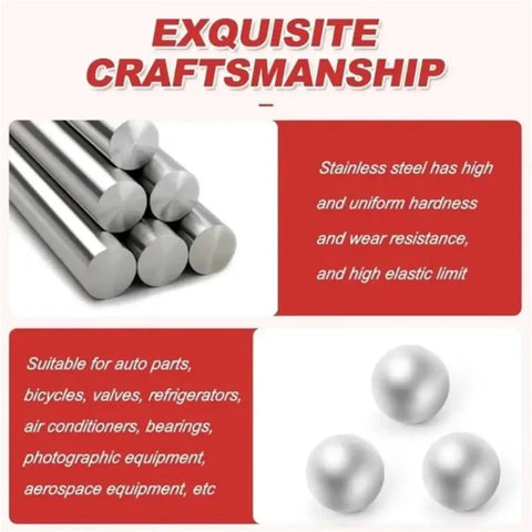 Stainless Steel Bearing Balls Kit 620 Pcs Mini Solid Beads In 1mm To 8mm Pro Grade Precision Tolerance Rust Resistant For Bearings DIY Projects Jewelry Model Making Crafting Tools, steel balls and use examples