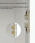 Close-up of 9 Piece Copper Door Ball Catches Set With Nickel Plated Cabinet Tension Latches 35mm showing adjustable springs
