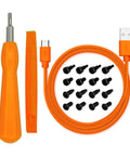 Must Have Doorbell Screwdriver Kit With 20 Screws And USB Charging Cable For Video Doorbell 1 2 Pro And Elite Models Orange Security Screw Set