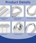 Beefy Heavy Duty Eighteen Piece Three Sixteenth Inch Wire Rope Accessory Kit product details showing material and design features
