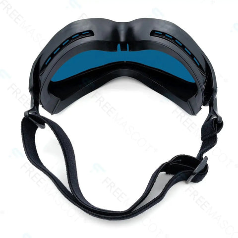 Professional OD Four Plus Laser Safety Glasses Offering Heavy Duty Violet And Red Light Filtration Straight Up Built For Precise Lab Workflows With Crisp 30 Percent Clarity And Snug Comfort Fit, showing a front view with adjustable strap.