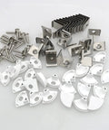 LED Channel Aluminum Track Kit with 24 mounting clips, end caps, and screws for recessed or surface mount installations.