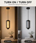 Alabaster Pendant Lights, Smoky Gray Glass Pendant Light Fixtures illuminating a cozy living room with soft warm light.