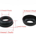 Four Pack Bicycle Rear Hub Cups Three Eighths Inch Ball Bearing Retainer For Mountain Road And Training Bikes dimensions view