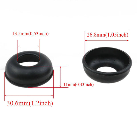 Four Pack Bicycle Rear Hub Cups Three Eighths Inch Ball Bearing Retainer For Mountain Road And Training Bikes dimensions view