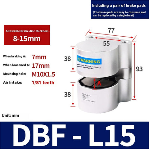 Built To Last Pro Grade Pneumatic Brake Cylinder For Air Pressure Disc Brake System In Numerical Control Machine Tool Lathe Industrial Applications DBF L08 L10 L15