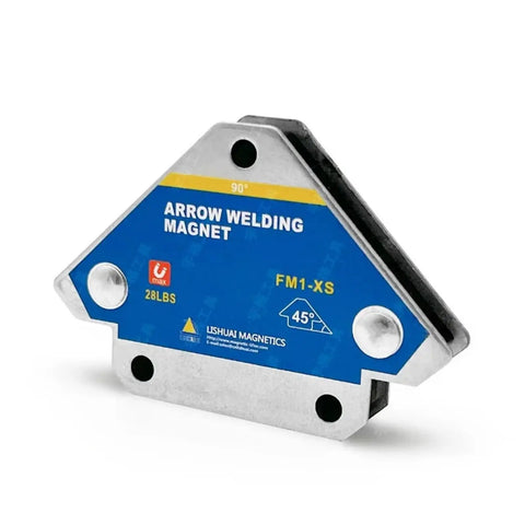 Badass 90 Degree Magnetic Welding Positioner Jig With Vertical Glue Press Clamps Top Shelf Right Angle Fixed Magnet Tool at 45 degrees.