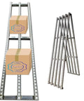 Grab And Go Gravity Conveyor Roller Belt For Hassle Free Truck And Warehouse Unloading Smooth Freight Slider with two boxes on 16 in stainless steel frame.