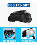 CCS1 to GB/T adapter showcasing CCS1 DC plug and GBT DC socket for seamless connection and charging.