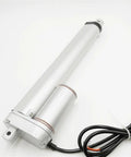 Top Tier Electric Linear Actuator With Smooth DC Motor Motion Controller For Heavy Duty Projects That Needs Reliable Power And Precise Adjustments Every Single Day, silver metal housing with motor and wires.
