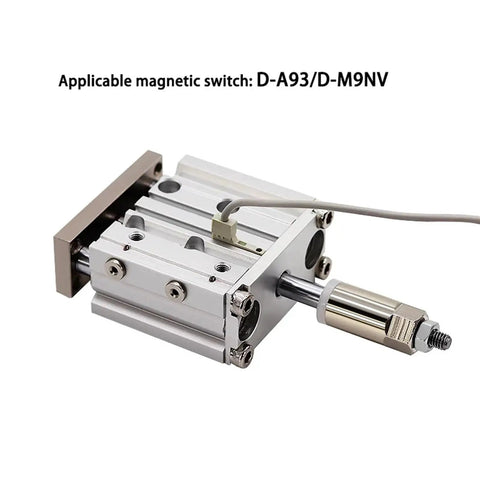 Built Tough Pm32 40 50 Pneumatic Air Cylinder Adjustable Stroke Bore Compact Guide three axis rod linear actuator with magnetic switch