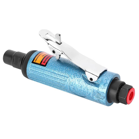 Rugged Lightweight Pneumatic Die Grinder Powering Through Heavy Duty Metal Cutting And Fast Automotive Fixups With Smooth High Speed Operation And Comfort Grip For Daily Shop Workloads, aluminum body, soft grip handle.