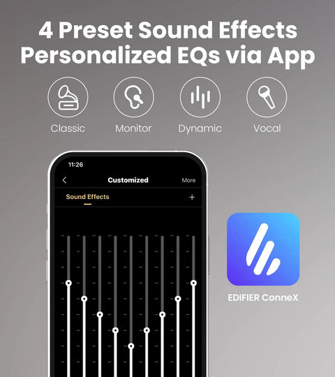 Dope 2.1 Bluetooth Speaker System With Wireless 8 Inch Subwoofer app with EQ and sound effect options