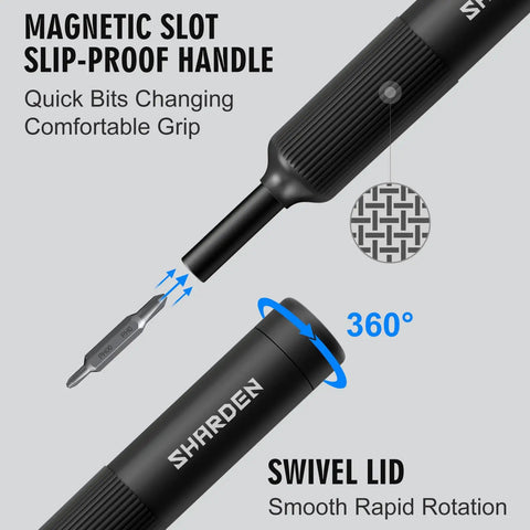 Pen Style Magnetic Precision Screwdriver Set With 27 In 1 Mini Bits, 12 Double End Bits Stored In Handle, Handy Anti Slip Ergonomic Grip