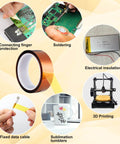 High Temperature Polyimide Film Adhesive Tape 1 Inch By 36 Yards No Residue Heat Resistant Tape For Sublimation Masking 3D Printing Soldering Electronics Repair And Electric Projects with various applications