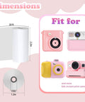 6 Rolls Kids Camera Instant Print Refill Paper Set For Colorful Photo Printing, No Fuss Thermal Paper For Most Kids Instant Cameras, Includes 2 Pink 2 Blue 2 Yellow, Each Roll 2.2In By 29.5Ft, Prints Over 80 Photos. Thermal paper roll dimensions and kids instant camera fit