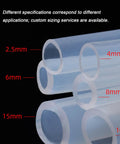 PTFE Tubing For Industrial Use Heavy Duty Engineering Tubing with different diameters displayed on a black background