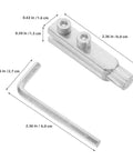 Heavy Duty Stainless Steel Valve Screw Extractor Kit 2 Pcs Ultimate Fixing Tool For Tough Plumbing Jobs And Faucet Repair In Your Home Saves Time. 2-piece set with Allen key