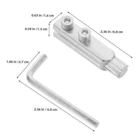 Heavy Duty Stainless Steel Valve Screw Extractor Kit 2 Pcs Ultimate Fixing Tool For Tough Plumbing Jobs And Faucet Repair In Your Home Saves Time. 2-piece set with Allen key