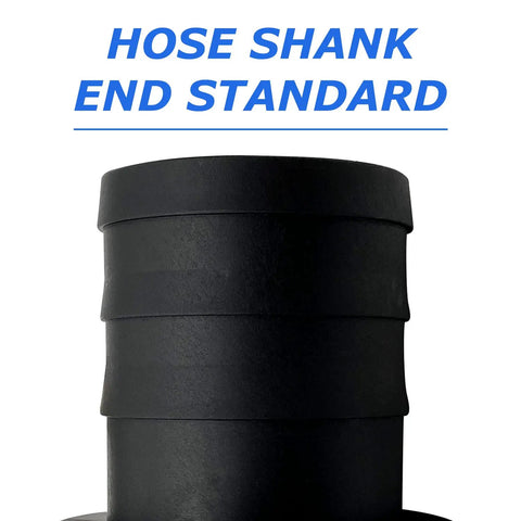 Close-up of hose shank on Camlock Fittings Type C Female Set in Polypropylene Two Inch Quick Disconnect with Hose Shank and Four Hose Clamps.